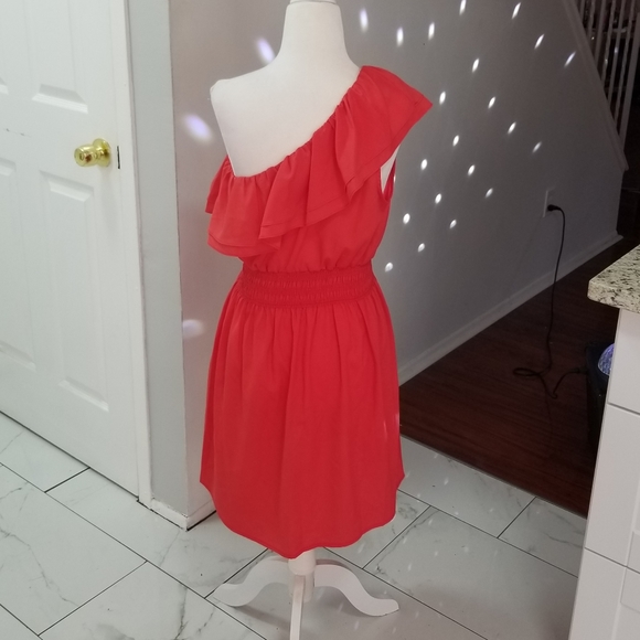 Coral Pink Dress Size Medium one armed NWOT - Picture 5 of 5